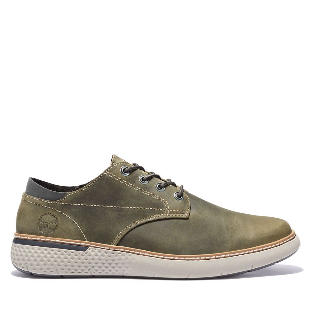 Timberland Mens Sneakers Cross Mark Leather - Olive - India IN2504713